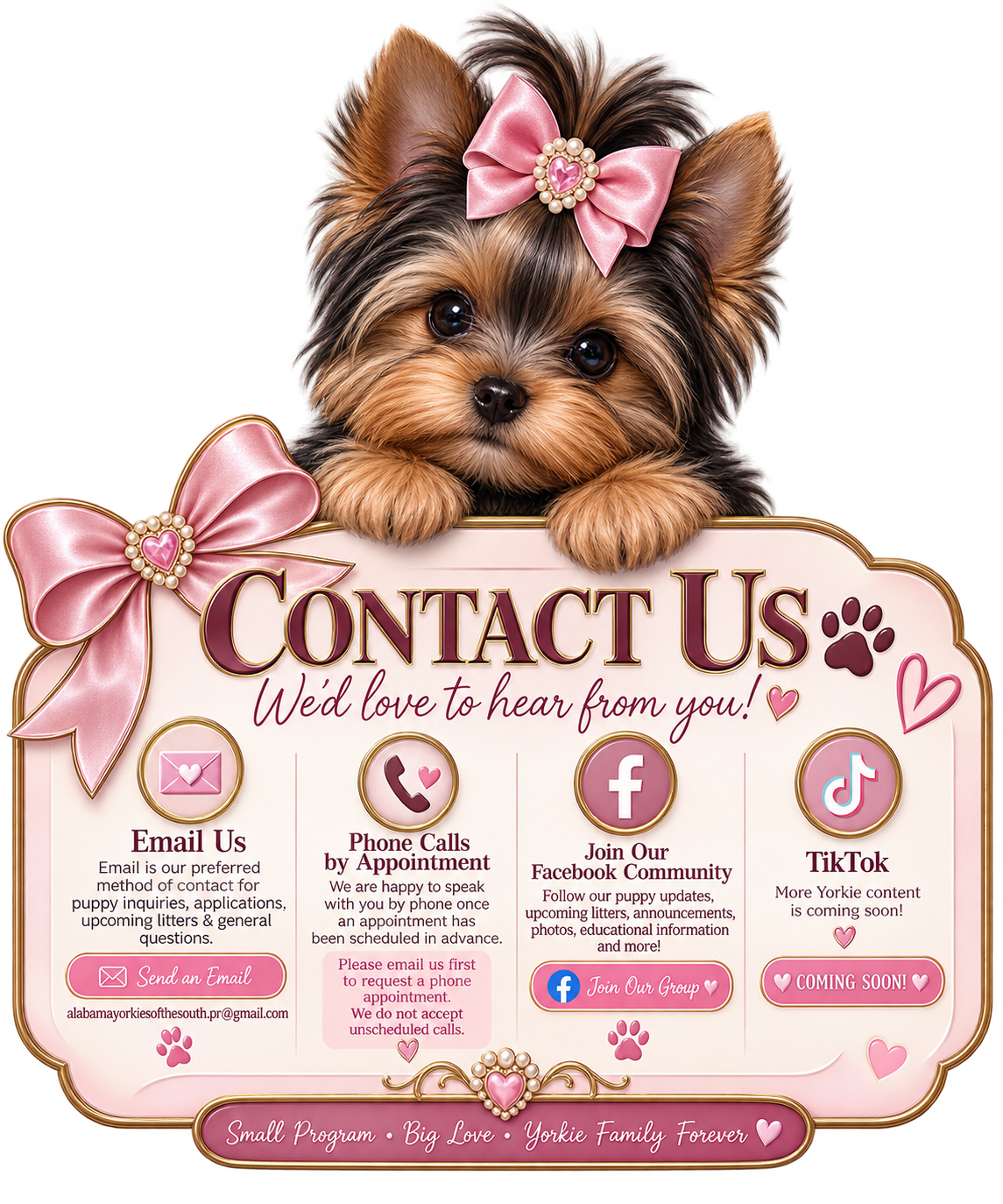 Alabama Yorkies of the South Sierra’s Yorkshire Terrier Babies